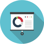 Market share slide icon representing OST’s U.S. Government market analysis and account planning.