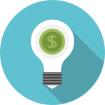 Lightbulb with red pencil icon representing OST’s business developers, capture managers, and proposal professionals that help win Government contracts.